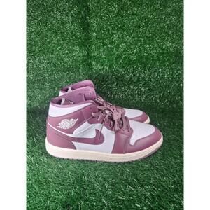 Nike Air Jordan 1 Mid Sky J Mauve Sneakers Shoes Size 10.5 Men Or 12 Women